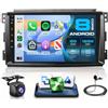 Rimoody 8 Core 6G+128G Android Autoradio pour Mercedes Benz Smart Fortwo 451 2005-2010 Wireless Carplay Android Auto GPS Navi WiFi Panorama a 360° 9 Pollici Autoradio con Bluetooth FM/RDS/DSP EQ/USB/SWC