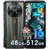 DOOGEENEXT S300 5G Rugged Smartphone Android 16, 48GB+512GB/2TB Telefono indistruttibile, 9000mAh 45W, Fotocamera AI 108MP+20MP, Dimensity 7300, 6.78 FHD+ 120Hz, Telefono IP68/Dual SIM 5G/WiFi 6E/NFC, Grigio