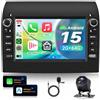 VECHTEL 2G+64G Autoradio Android 15 per FIAT Ducato 2008-2015, Citroen Jumper/Peugeot Boxer 2011-2015, 7'' HD Schermo Tactile co Carplay Android Auto Bluetooth GPS Wi-Fi USB/Tipo-C FM RDS Retrocamera