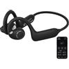 Bomiclss AI Photo - Auricolari Bluetooth con fotocamera da 8 MP, auricolari intelligenti wireless con sveglia vocale, traduzione in tempo reale, memoria 8 GB, suono HiFi e comandi touch (nero)