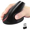lhome Mouse ottico Mouse ergonomico verticale Mouse da gioco wireless verticale Wireless USB ricaricabile 2.4GHz Mouse per PC Computer Notebook ecc