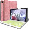 Nanhent Custodia con tastiera retroilluminata per Samsung Galaxy Tab A7 Lite 8,7 modello 2021 (SM-T220/T225/T227), custodia in PU di alta qualità con retroilluminazione a 7 colori, tastiera wireless