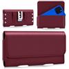 Gcepls Custodia da cintura per smartphone in pelle bovina Crazy Horse, orizzontale con clip in metallo, compatibile con iPhone 17/16/15/14/13 Pro Max, 17 Air & Galaxy S26/S25/S24/S23/S22 Plus FE