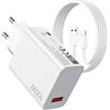 ACANDYA Caricabatterie Rapido 100W per Xiaomi 17T Pro REDMI Note 15 Pro+ 17 Pro Max | Per Hyper-Charge Rapido Caricabatterie Alimentatore Spina Adattatore e Cavo Tipo C 1 m per POCO X8 Pro Max F8 M8 Pro 5G
