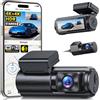 GKU 4K+4K Dashcam Anteriore Posteriore con STARVIS 2, Visione Notturna HDR | WiFi6 20 MB/s, Registrazione Pre-Impatto, Comando Vocale & GPS, Monitoraggio Parcheggio 24H, Senza Scheda SD