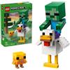 LEGO Set di costruzione del fantino di pollo MINECRAFT 21582