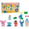 Disney Just Play Set di personaggi da collezione di Disney Stitch con 5 accessori, 11 pezzi, personaggi da collezione da 5 cm, decorazioni per la casa, giocattoli per bambini dai 3 anni