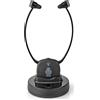 Nedis Cuffie TV wireless | RF | in-ear | durata massima della batteria: 7 ore | 25 m | audio digitale | stazione di ricarica | controllo del bilanciamento | supporto per non udenti | nero