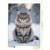 Calvendo Puzzle CALVENDO Il gatto Maine Coon siede sulla neve e mostra la sua affascinante grazia nella luce invernale. | Puzzle da 2000 pezzi, dimensioni 90x67 cm, foto puzzle per ore felici