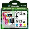 Merkloos Cartucce d'inchiostro 912XL multipack per HP - confezione da 8 pezzi
