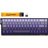 Selius Tastiera compatta wireless 2.4G Bluetooth USB-C - 68 tasti, illuminazione RGB - a membrana - nera e grigia - per laptop, PC, gaming