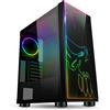 Selius Case per PC da gaming, formato mid-tower, compatibile con schede madri Micro-ATX, con vetro temperato