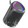 Selius Altoparlante Bluetooth portatile da 15W - Nero con luci RGB - Autonomia della batteria di 15 ore - Audio stereo