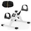Selius Mini cyclette da pavimento, colore bianco - Pieghevole, con display LCD - Resistenza regolabile manualmente
