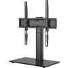 Selius Supporto TV da tavolo - Compatibile con schermi da 24-60 pollici - Capacità massima di carico: 45 kg - Orientabile - Acciaio e vetro