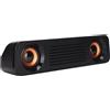 Selius Soundbar portatile cablata, con connessione USB e jack da 3,5 mm - Audio stereo surround a 360° - Design compatto