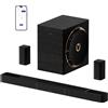 Selius Soundbar 7.1.4 canali - Potenza di 980 Watt - Subwoofer wireless - Audio surround