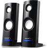 Selius Altoparlante stereo per mobiletti, 8 Watt RMS, in plastica, colore nero