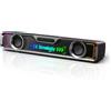 Selius Altoparlante per PC Bluetooth, 10 Watt - Soundbar USB, stereo 3D - Nero