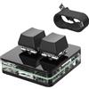 Selius Mini tastiera con 2 tasti, retroilluminazione RGB meccanica, connessione USB-C, realizzata in plastica, compatibile con Windows e Mac