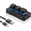 Selius Mini tastiera da 3 tasti, connessione USB Type-C, cablata, con retroilluminazione RGB meccanica, realizzata in ABS, ideale per l'ufficio e il gaming