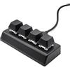 Selius Mini tastiera con 4 tasti - USB-C cablata - Nero, in ABS - Compatta e portatile