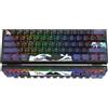 Selius Tastiera meccanica da gaming, formato 60%, illuminazione RGB "Coral Sea" nera, connessione USB-C cablata