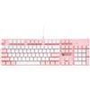 Selius Tastiera da gaming meccanica - 104 tasti, rosa e bianca - interruttori marroni - connessione USB - anti-ghosting - per uso su PC