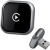 Selius Mini adattatore wireless per la funzione di riproduzione automatica, compatibile con Android Auto e CarPlay, di colore grigio argento e estremamente sottile