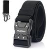 Aucuu Cintura Tattica Uomo, Cintura Militare,Cintura Tattica in Stile Militare,Cintura Lavoro Uomo,Cintura Nylon con Fibbia in Metallo a Sgancio Rapido,per Lavoro Caccia Trekking Esercizi