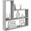vidaXL Scaffale da parete Sonoma grigio 60 x 11 x 60 cm