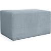 Deshome - Pouf poggiapiedi divano 83x43x44 cm stoffa idrorepellente effetto velluto: Pouf design moderno divano soggiorno camera da letto Puff poggiapiedi Pouffe salotto Demetra Carta da zucchero