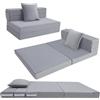 MeMoreCool Materasso pieghevole matrimoniale, in schiuma ad alta densità, divano pieghevole a Z, materasso futon pieghevole, per dormire, tenda auto, viaggi, 12 cm di spessore