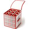 com-four® Scatola portaoggetti per 27 Palline di Natale | Scatola portaoggetti per decorazioni per alberi di Natale - Organizer per decorazioni natalizie - Contenitore