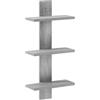 vidaXL Scaffale da parete Sonoma grigio 30 x 13.5 x 64.5 cm