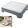 HOVCEH Gradino per Anziani, 43 x 33 x 9 cm Sgabello di Supporto Mezzo Gradino, Sgabello Basso Portatile Capacità 220 kg, Impilabile Step per Anziani, Bambini, Doccia, Auto, Uso Esterno (Grigio)