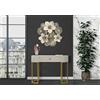 Dmora - Consolle Molave, Tavolo multiuso, Mobiletto d'appoggio, Scrivania da corridoio, 100x40 h75 cm, Crema e Bianco