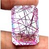 50 CT Naturale Certificato Smeraldo Taglio Rosa Rutilato Quarzo Doppietto Loose