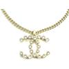 CHANEL Collana CHANEL oro CC Mark girocollo grande strass accessorio donna inutilizzato
