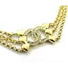 CHANEL Collana CHANEL Coco Mark Girocollo Triplo Cuore Catena Oro Strass Donna Nuova