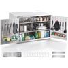 VEVOR Cassettiera con 3 Ripiani per Cucina Isola da Esterno Acciaio Inox | 762 x 520 x 520 mm, con 2 Porte Cassetto da Incasso per Organizzazione Utensili Cucina, Pentole, Accessori, Postazione BBQ
