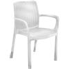 Keter Curver Sedia Resina Bali Monoblocco Bianca C/Braccioli