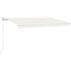 vidaXL Tenda da Sole Retrattile Manuale 400x350 cm Crema