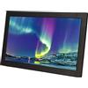 Luqeeg Cornice per Foto Digitale, Cornice per Foto con Schermo Super Grande da 18,5 Pollici, Cornice Elettronica per Desktop con Funzione di Presentazione Macchina Pubblicitaria a LED Calendario,(EU)