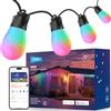 NEEWER Catena Luminosa Esterna 45m, Controllo App Smart AI RGB IC W, Luci da Esterno Giardino Patio Balcone, IP65 Impermeabile 45 Lampadine LED 50+ Scene Compatibile con Alexa Google, NR01