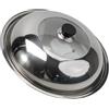 Withtalentto Coperchio in acciaio inox per pentole, padelle e padelle, in acciaio inox, adatto per pentole da 28 cm, 30 cm, 32 cm, 34 cm, 36 cm, 38 cm di diametro, copertura di ricambio per padella (34 cm)