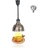 VFDZ Lampada Riscaldante per Alimenti Regolabile Altezza(Acciaio Colore) | Sospesa Lampade Scaldavivande Cucina, 25cm Diametro Lampade Riscaldanti per Cucina a Buffet per Ristoranti, Hotel