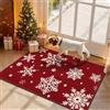 SHACOS Natale Zerbino Ingresso Interno Antiscivolo, Tappeto Ingresso Lavabile In Lavatrice, Tappeto Ingresso Interno, Tappeto Esterno Ingresso Rimozione Della Polvere, Fiocco di Neve, 50 x 80 cm