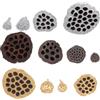 Generico 12 Pezzi Lotus Seedpod Naturali Essiccati Decorazioni Natalizie e Te per Matrimonio Addobbi da Tavolo Leggeri e Riutilizzabili per Casa e Festa