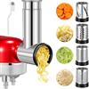 FOHERE Accessorio affettatore/grattugia per planetaria KitchenAid | 4 lame per grattugiare formaggio e sminuzzare verdure, strumento tutto-in-uno per la preparazione dei cibi